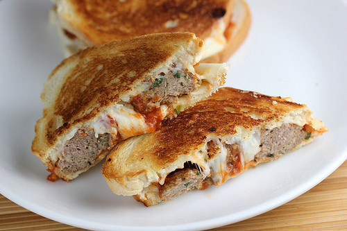 meatball grilled cheese