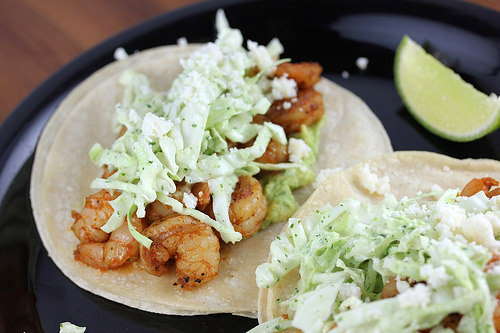 Shrimp Tacos with Cilantro-Lime Slaw Recipe