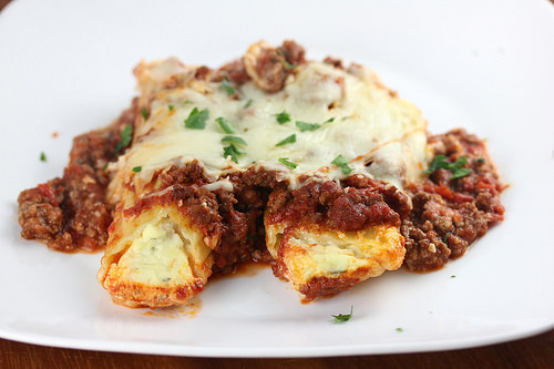 Manicotti with Meat Sauce