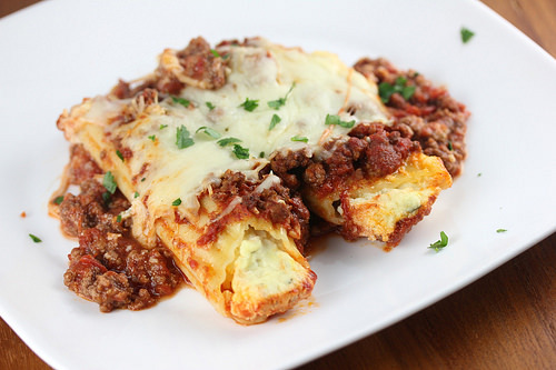 Manicotti with Meat Sauce