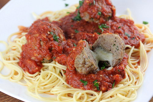 Asiago Stuffed Meatballs