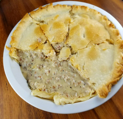 Biscuits and Gravy Pot Pie